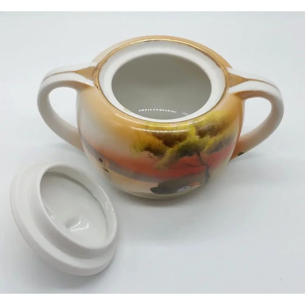 Antique Noritake Morimura Hand painted Sugar bowl